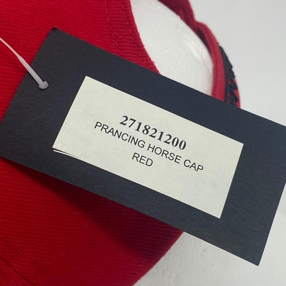 VTG Ferrari Prancing Horse Cap Red Baseball Hat Adjustable Men Women 90s Y2K NWT - Picture 4 of 9